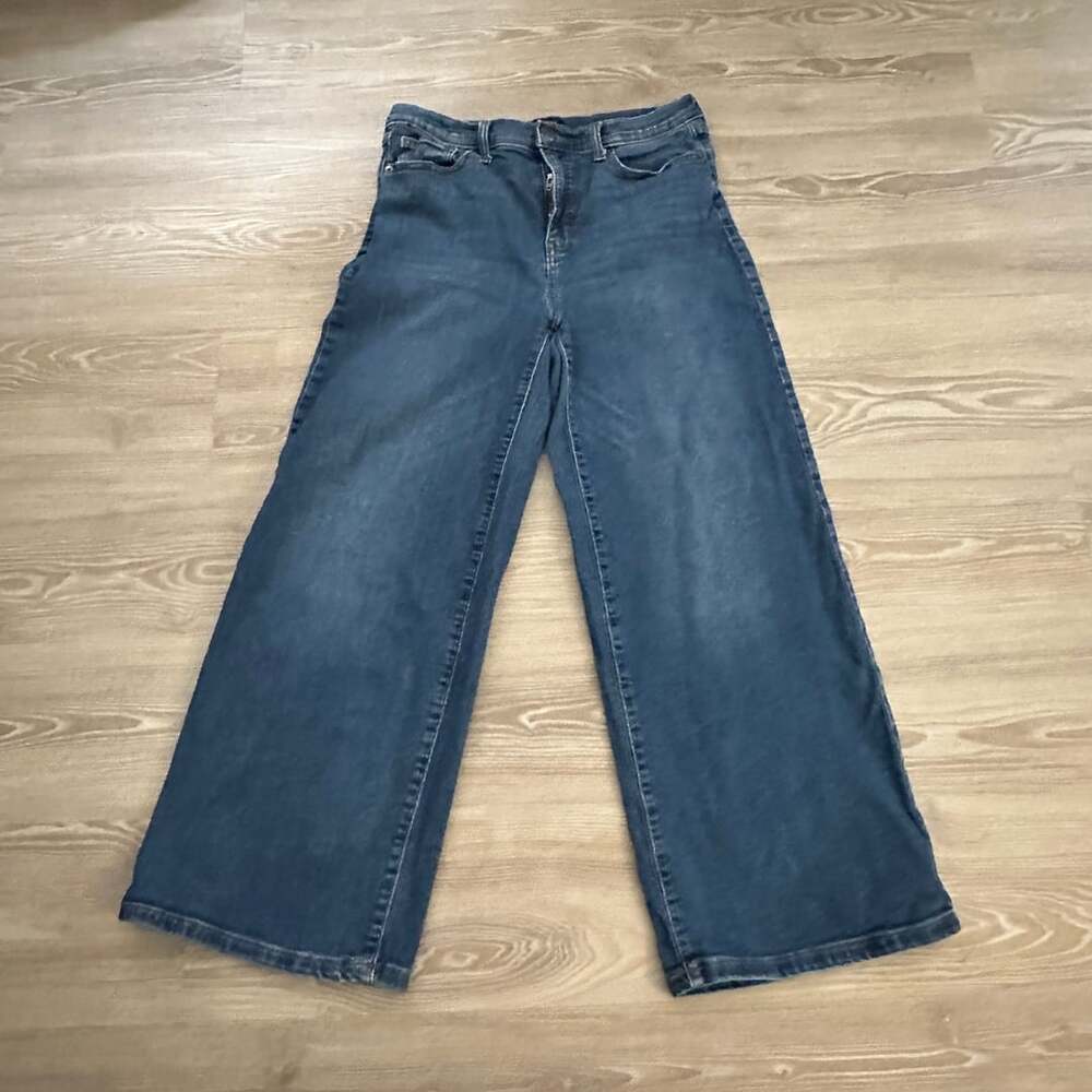 Banana Republic Wide-Leg High-Rise Jeans Size 30/10 Blue Wash Denim